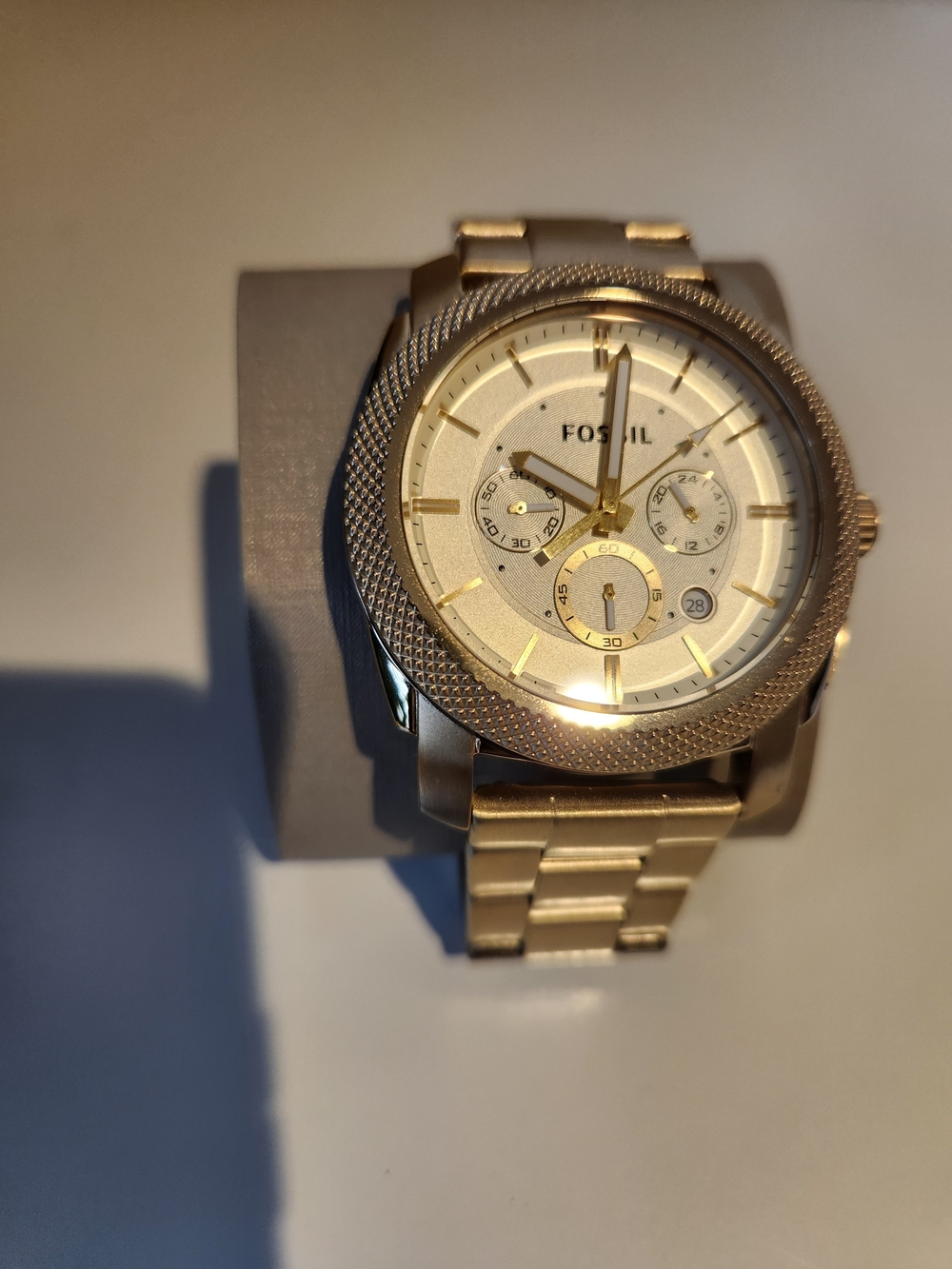 New Lower Price!  Fossil Gold Chronograph Watch